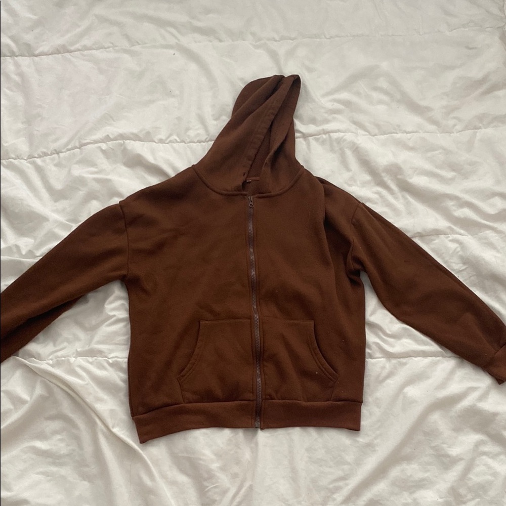 Brown Hoodie with Front Pockets
